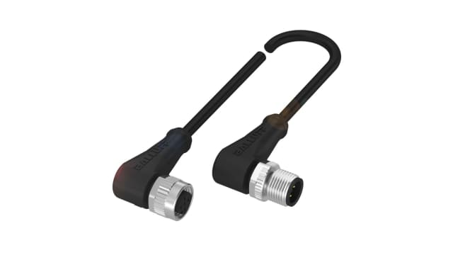 BALLUFF Female 4 way Right Angle to Male 4 way M12 Sensor Actuator Cable, 600 mm | BCC03AK