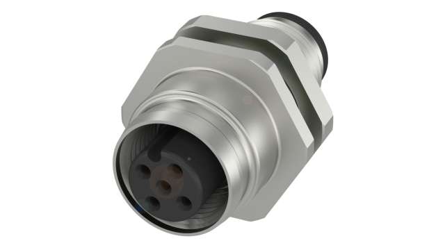 BALLUFF Circular Connector, 2 Contacts, Bulkhead Mount, M12 Connector, Plug, Socket, Male/Female, IP67, BCC M455 Series | BCC0F45