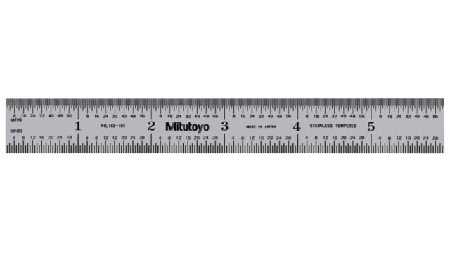 Mitutoyo 150 mm Steel Ruler Imperial/Metric | 182-105