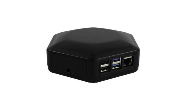 CAMDENBOSS ABS ROCK SBC Case for use with ROCK 4C+ and ROCK 5A Single Board Computers, Black | CBHEX1-ROCKX-BK