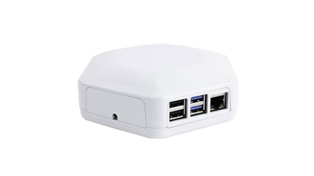 CAMDENBOSS ABS ROCK SBC Case for use with ROCK 4C+ and ROCK 5A Single Board Computers, White | CBHEX1-ROCKX-WH