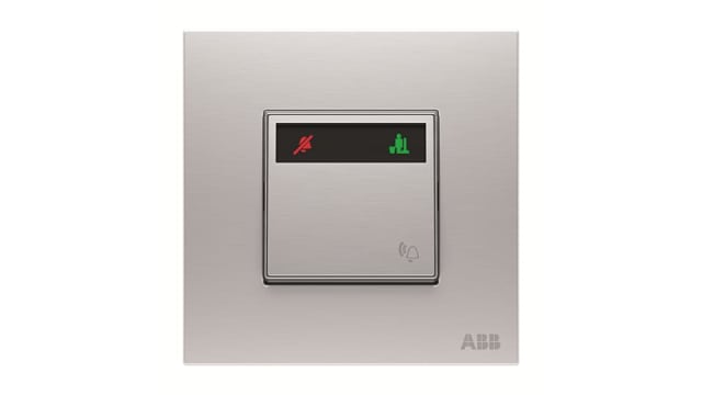 ABB Silver, 1 Way Push Button, 2 Gang, AM4 | 2CLA621589N1101
