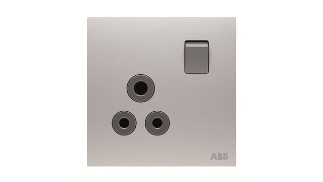 ABB Silver Electrical Socket, 5 A, Outlet Socket | 2CLA623759N1101
