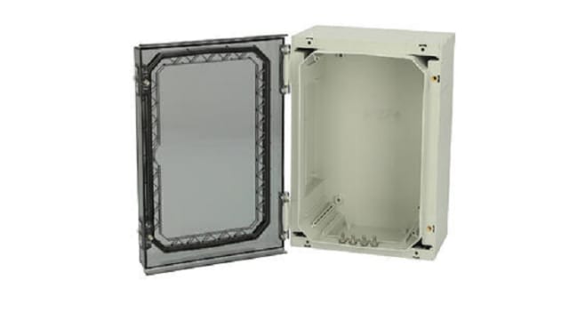 Fibox NEO PC Series Light Grey Clear Lid Polycarbonate Enclosure, IP66, IP67, IK09 320 mm, 150 mm, 220 mm | NEO PC 322215 T
