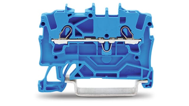 WAGO 2001-1204 Feed Through Terminal Block Blue, 1.5 mm², 1-Level, Cage Clamp, IECEx, ATEX | 2001-1204