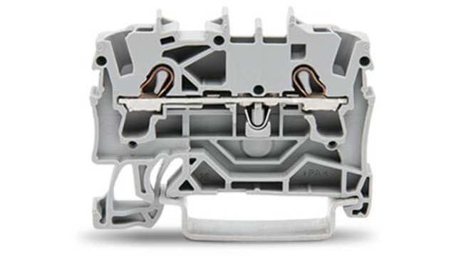 WAGO 2002-1201 Feed Through Terminal Block Grey, 2.5 mm², 1-Level, Cage Clamp, IECEx/ATEX | 2002-1201