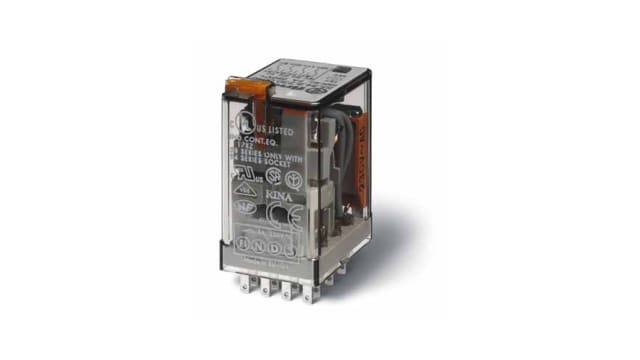 Finder Plug In Relay, 24V dc Coil, 7A Switching Current | 553490240001