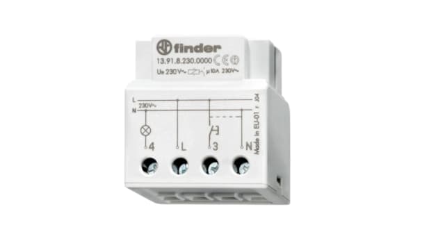 Finder Switch Box Relay, 230V ac Coil, 10A Switching Current, SPST | 139182300000