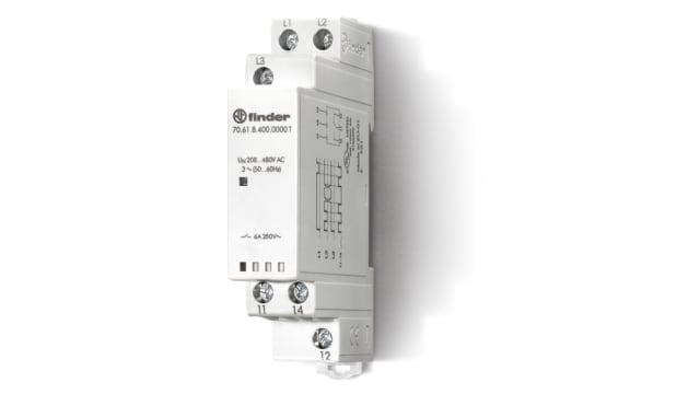 Finder Voltage Monitoring Relay, 3 Phase, SPDT | 706184000000T