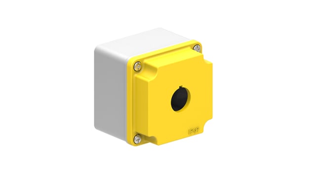 Lovato Yellow Aluminium LPZM Empty Control Station - 1 Hole 22.5 mm Diameter | LPZM1A5