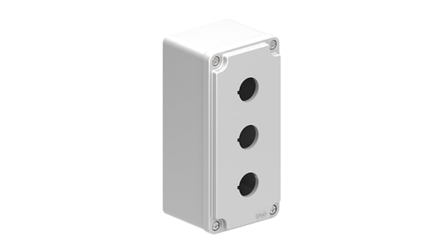 Lovato Grey Aluminium LPZM Empty Control Station - 3 Hole 22 mm Diameter | LPZM3A8