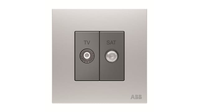 ABB Female 2 Outlet TV Aerial Connector, Flush | 2CLA625009N1101