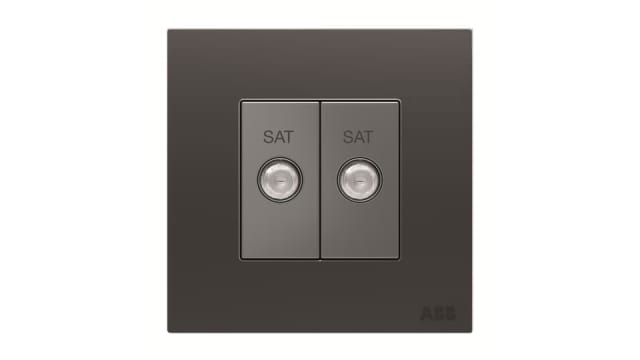 ABB SAT Female 2 Outlet Socket, Flush | 2CLA625109N1501