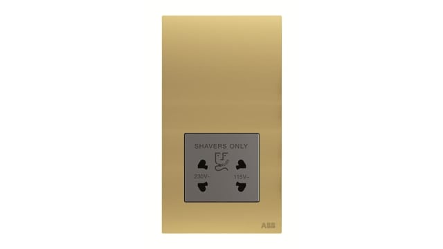 ABB AM40188-MG Gold 1 Gang Plug Socket, 20 A Outdoor, Outlet Socket | 2CLA680309N1701