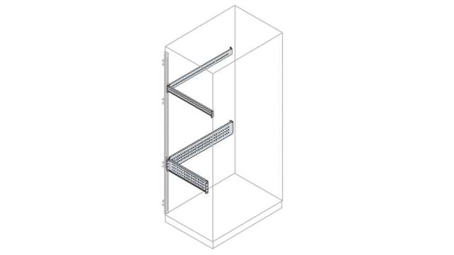 ABB AM2 Series Steel Cross Piece Rail, 100 mm W, 100 mm H, 600 mm L For Use With IS2 Enclosures For Automation, AM2 | EB0600
