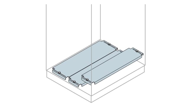 ABB Galvanised Steel Modular Gland Plate Control and Automation Board, 400 mm W, 1 m L for Use with IS2 Enclosures | EF4011