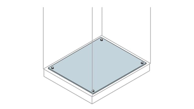 ABB Galvanised Steel Gland Plate, 400 mm W, 500 mm L for Use with IS2 Enclosures | EF4052