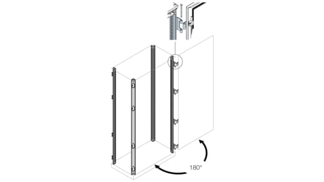 ABB AM2 Series Steel Enclosure Profile, 100 mm W, 100 mm H, 1.8 m L For Use With IS2 Enclosures | EV0118