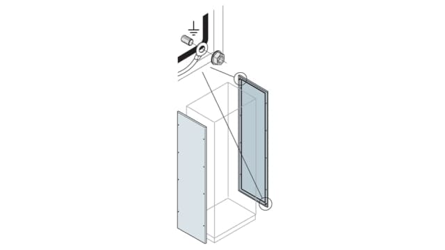 ABB AM2 Series Black RAL 7035 Light Grey Steel Blind, 2196 mm H, 494 mm W, 8 mm L, for Use with Enclosures - Baying | EL2251K