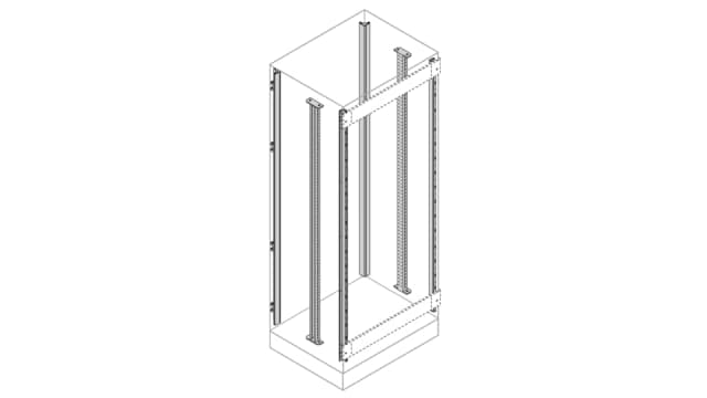 ABB AM2 Series Galvanised Steel Enclosure Profile, 400 mm W, 400 mm H, 1.8 m L For Use With IS2 Enclosures | EM1802