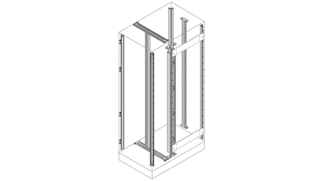 ABB AM2 Series Galvanised Steel Enclosure Profile, 450 mm W, 450 mm H, 2.2 m L For Use With IS2 Enclosures | EM2203
