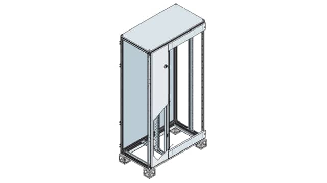 ABB AM2 Series Sheet Steel 1-Door Floor Standing Enclosure, Opaque Door, IP65 1000 mm, 800 mm 2000 mm | ES2008MF2K