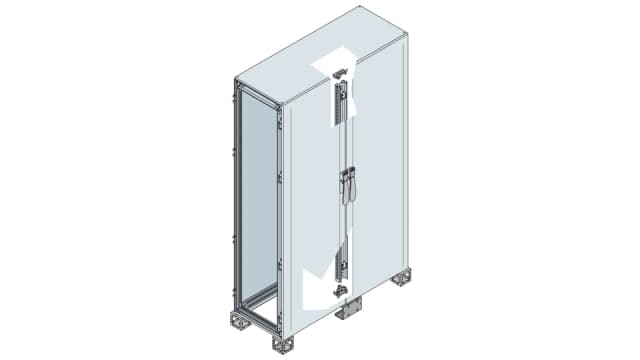 ABB AM2 Series Sheet Steel Metal 1-Door Floor Standing Enclosure, Opaque Door, IP65 600 mm, 1000 mm 2000 mm | ES2016K