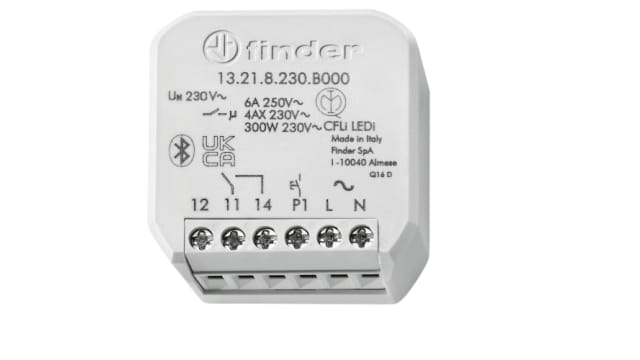 Finder Wall Mount Timer Relay, 250V, 1-Contact, 10s, SPDT | 13.21.8.230.B000