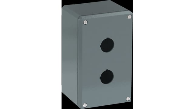 ABB Grey Aluminium Modular Metal Push Button Enclosure - 2 Hole | 1SFA170802R1002