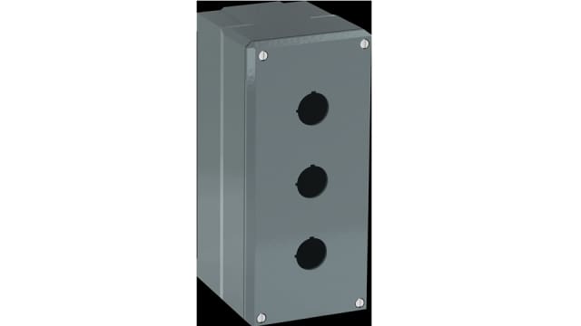 ABB Grey Aluminium Modular Metal Push Button Enclosure - 3 Hole | 1SFA170803R1003