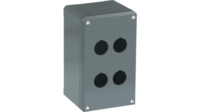 ABB Grey Aluminium Modular Metal Push Button Enclosure - 4 Hole | 1SFA170804R1004