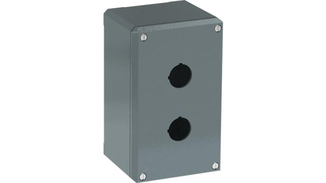 ABB Grey Aluminium Modular Metal Push Button Enclosure - 2 Hole | 1SFA170842R3002