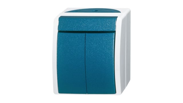 ABB Blue, 1 Way Rocker, 2 Gang, 2CKA001085A | 2CKA001085A1606