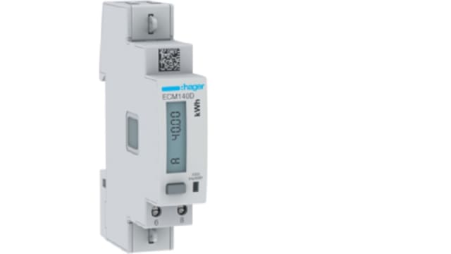 Hager 1 Phase LCD Energy Meter, Type Energy Meter | ECM140D
