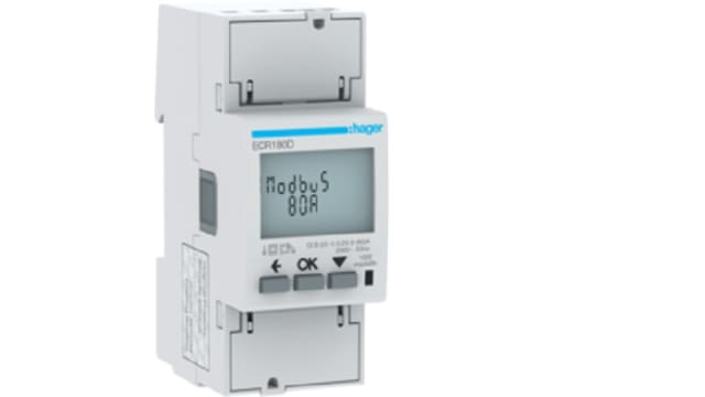 Hager 1 Phase LCD Energy Meter, Type Energy Meter | ECR180D