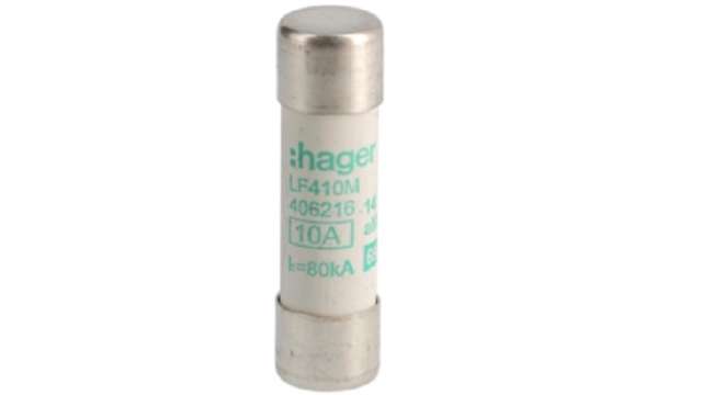 Hager 10 A Cartridge Fuse, 14 x 51 mm | LF410M