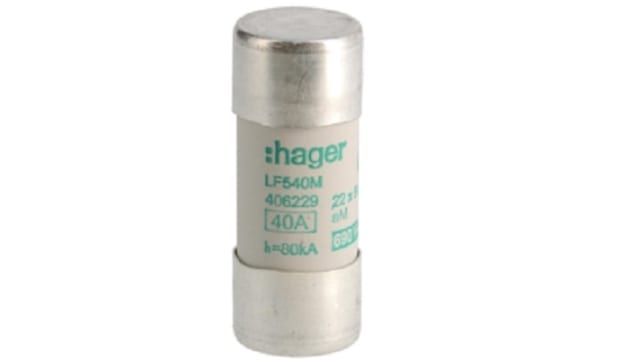 Hager 40 A Cartridge Fuse, 22.2 x 58 mm | LF540M