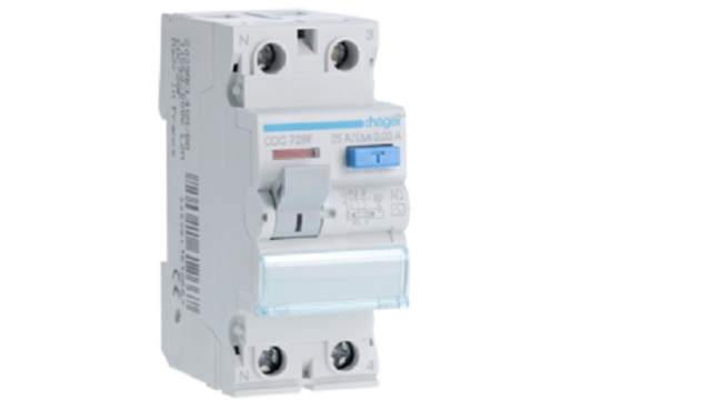 Hager CDC RCD Switch, 25A, 2 Pole, 30mA, Type AC, 230V | CDC728F