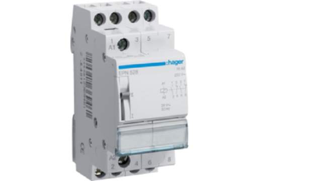Hager DIN Rail Latching Relay, 24 V Coil, 16 A, DPDT | EPN528