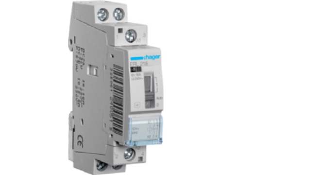 Hager ERL Contactor Relay, 12 V Coil, 2-Pole, 16 A, 3 kW, 1 NO/1 NC, 230V | ERL218