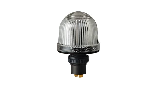 Werma 206 Series Clear Continuous lighting Beacon, 48 V, Built-in Mounting, Filament Bulb | 206.400.00