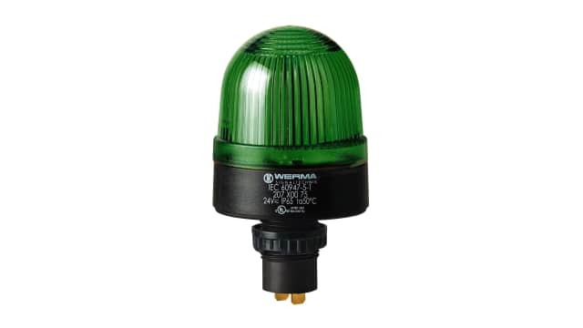 Werma 207 Series Green Continuous lighting Beacon, 115 V, Built-in Mounting, LED Bulb | 207.200.67
