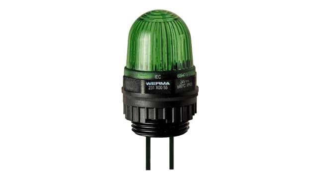 Werma 231 Series Green Continuous lighting Beacon, 230 V, Built-in Mounting, LED Bulb | 231.200.68