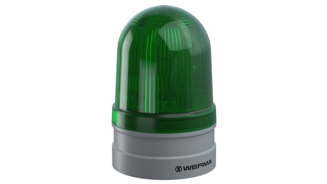 Werma 261 Series Green Flashing Light Module, 12 → 24 V, Multiple, LED Bulb | 261.220.70