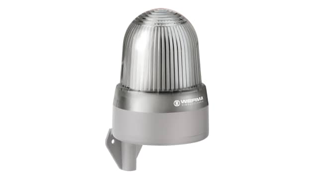 Werma 433 Series Clear Sounder Beacon, 115 → 230 V, IP65, Wall Mount, 98dB at 1 Metre | 433.400.60