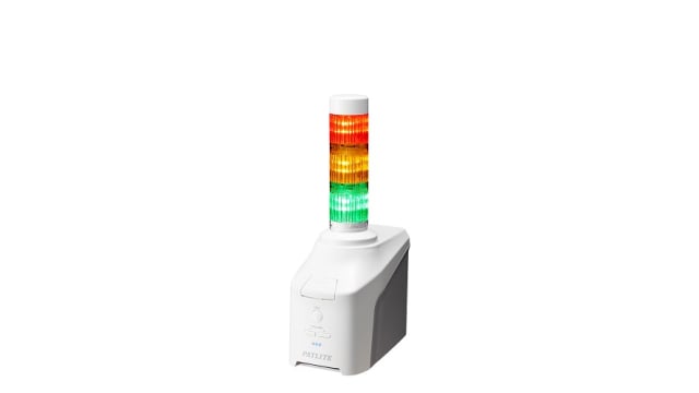 Patlite NHV4 Series Multicolour Voice Annunciator Signal Tower, 3 Lights, 42.5 → 57 V | NHV4-3DP-RYG