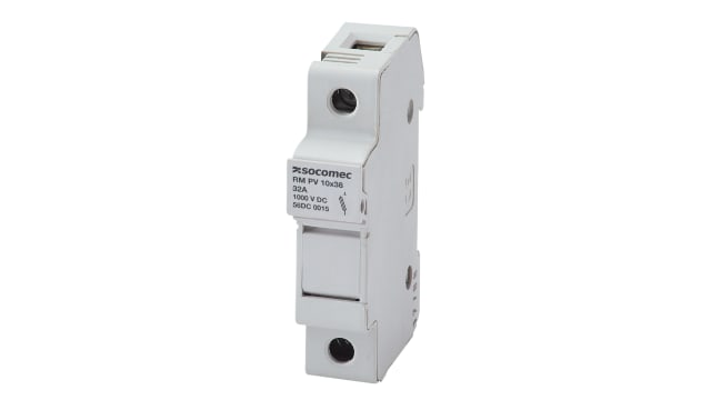 Socomec 32A Fuse Holder for 10 x 38mm Fuse, 1P, 1kV dc | 57PV0001