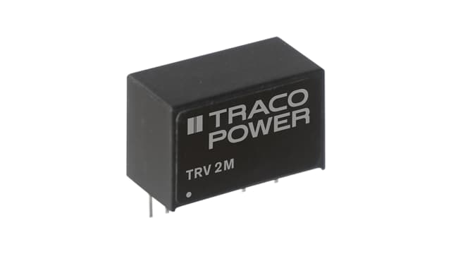 TRACOPOWER TRV 2M DC-DC Converter, 15V dc/ 67/67mA Output, 4.5 → 7 V dc Input, 2W, PCB Mount, +80°C Max Temp | TRV 2-0523M