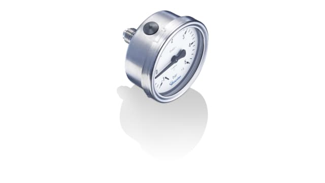 Bourdon G 1/4 Analogue Pressure Gauge 16bar Back Entry 63mm Outside Diameter | MEX3-F21.B24