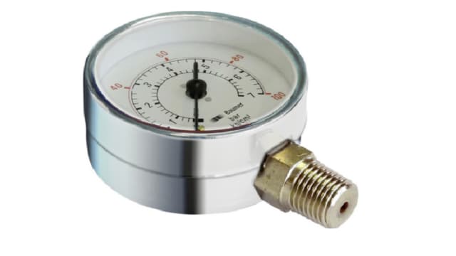 Bourdon NPT 1/4 Analogue Pressure Gauge 2bar Bottom Entry 50mm Outside Diameter | MTR2-D50.B17